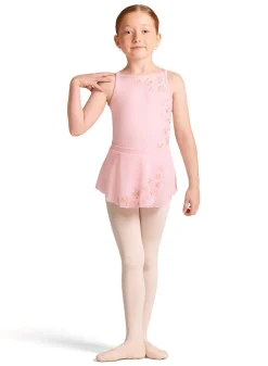 Bloch Girls Claire Mesh Wrap Floral Pull On Skirt