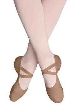 Bloch "Performa" Stretch Canvas Ballet Shoes Adult Coffee