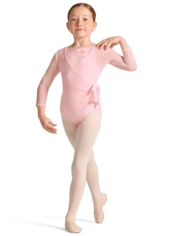 Bloch Rolanda Long Sleeve Girls Mesh Wrap Top
