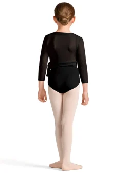 Bloch Rolanda Long Sleeve Girls Mesh Wrap Top