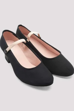 Bloch Tempo Canvas 1.5" Cuban Heel Character Shoes Womens