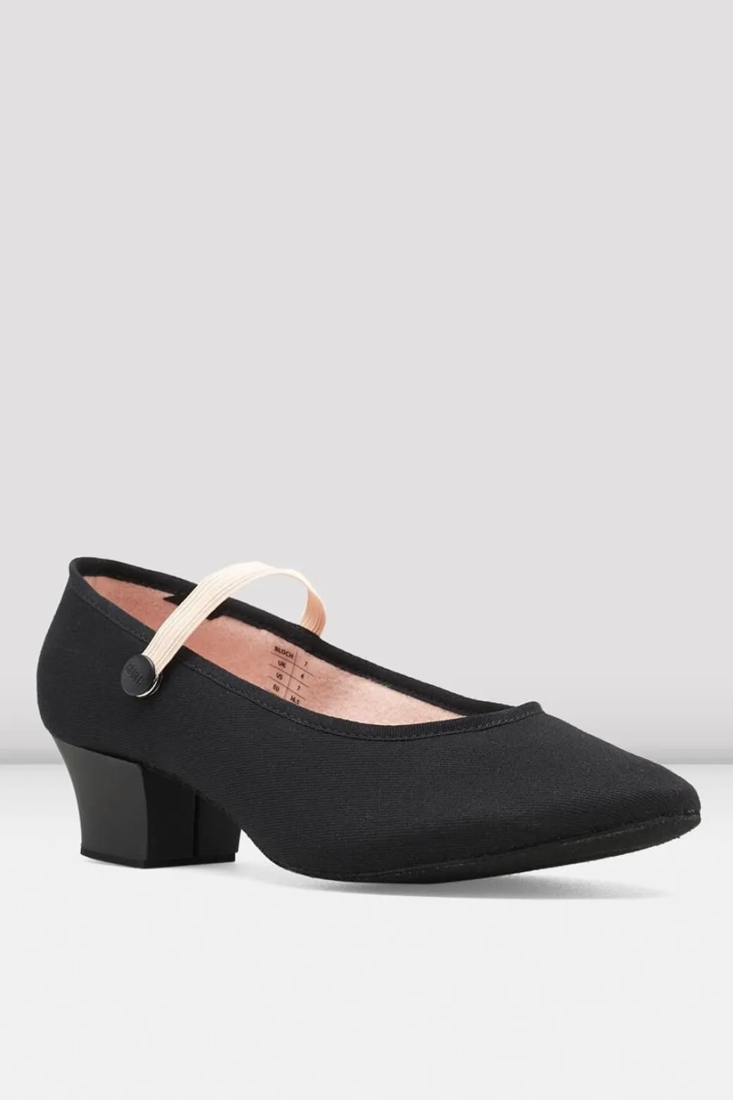 Bloch Tempo Canvas 1.5" Cuban Heel Character Shoes Womens