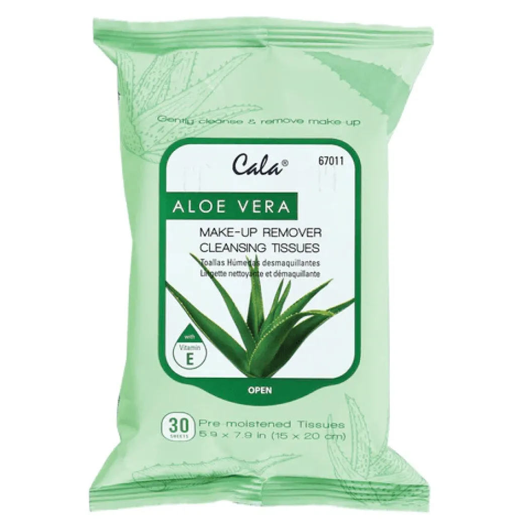 Cala Makeup Remover Wipes Tissue Cleanser Aloe Vera