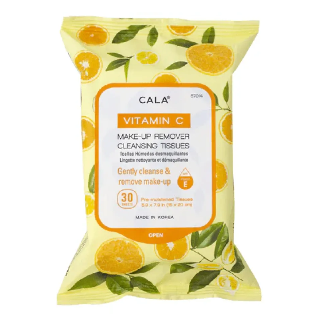 Cala Makeup Remover Wipes Tissue Cleanser Vitamin C