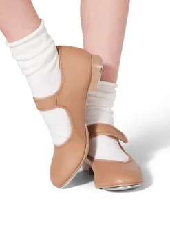 Capezio Beginner Kids Velcro Strap Patent Tap Shoe Child