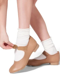 Capezio Beginner Kids Velcro Strap Patent Tap Shoe Child
