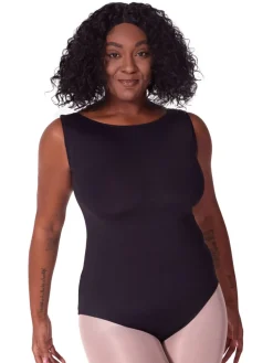 Capezio Soft Elegance Open Back Boatneck Leotard Womens