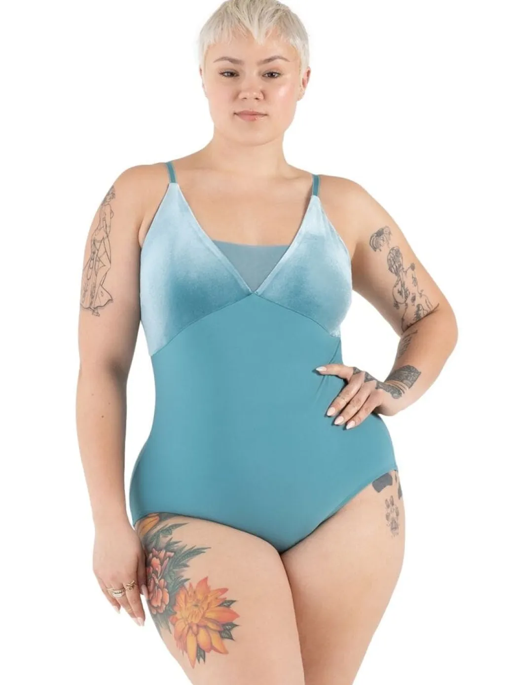 Capezio Velvet Forest Pine Camisole Leotard Adult