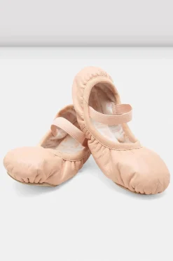Childrens Giselle Full-Sole Leather Ballet Shoes