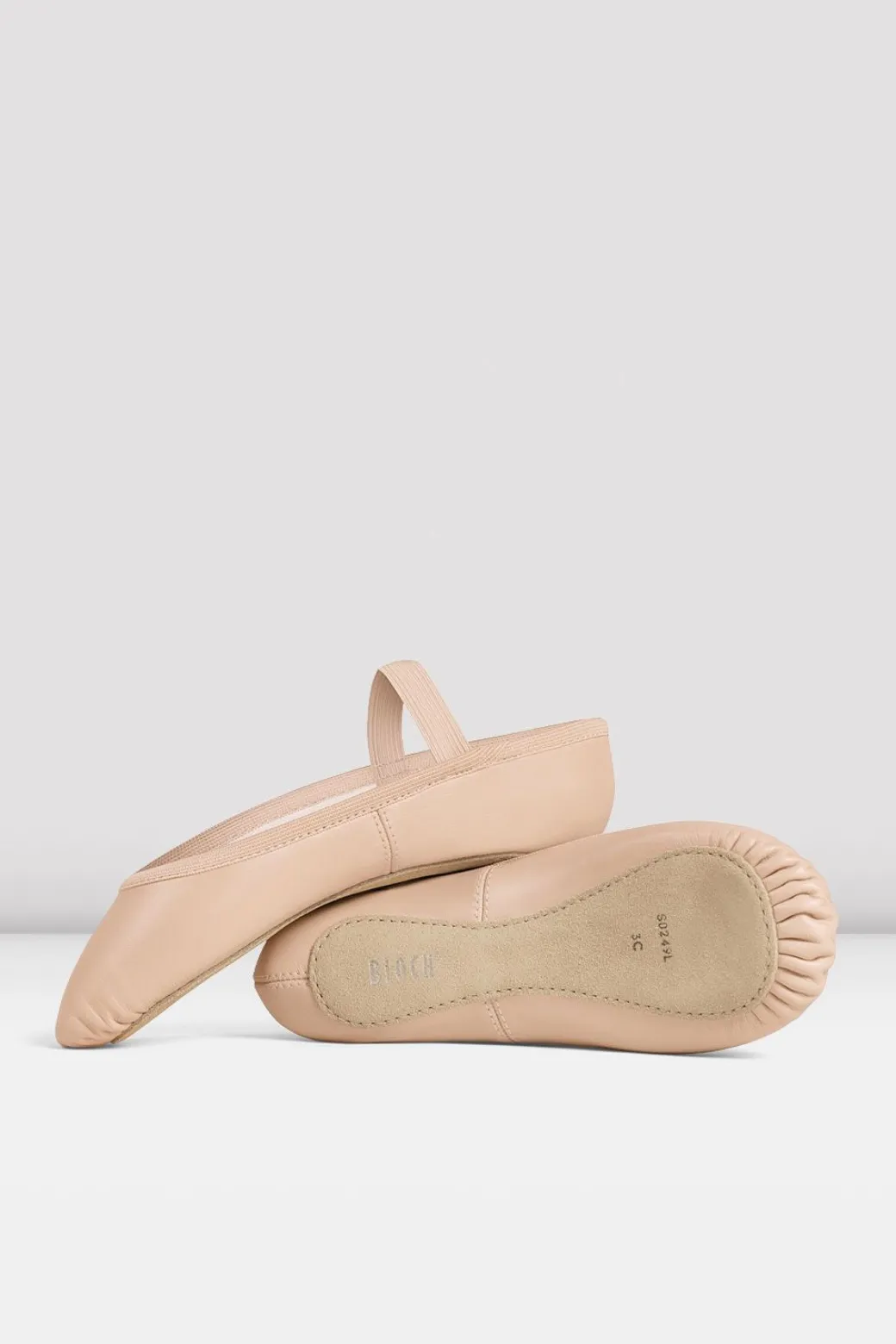 Childrens Giselle Full-Sole Leather Ballet Shoes