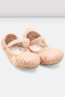 Childrens Giselle Full-Sole Leather Ballet Shoes