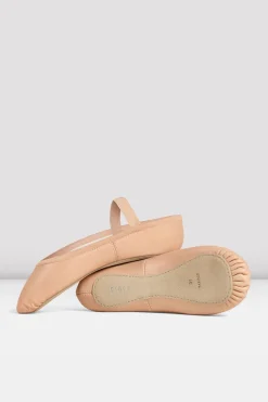 Childrens Giselle Full-Sole Leather Ballet Shoes