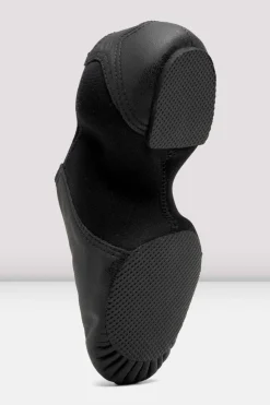 Childrens Spark Leather & Neoprene Jazz Shoes Black
