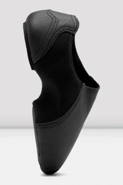 Childrens Spark Leather & Neoprene Jazz Shoes Black