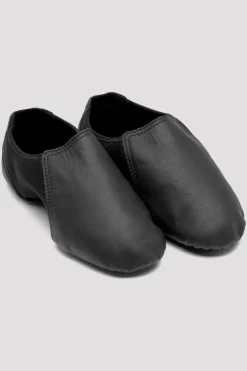Childrens Spark Leather & Neoprene Jazz Shoes Black