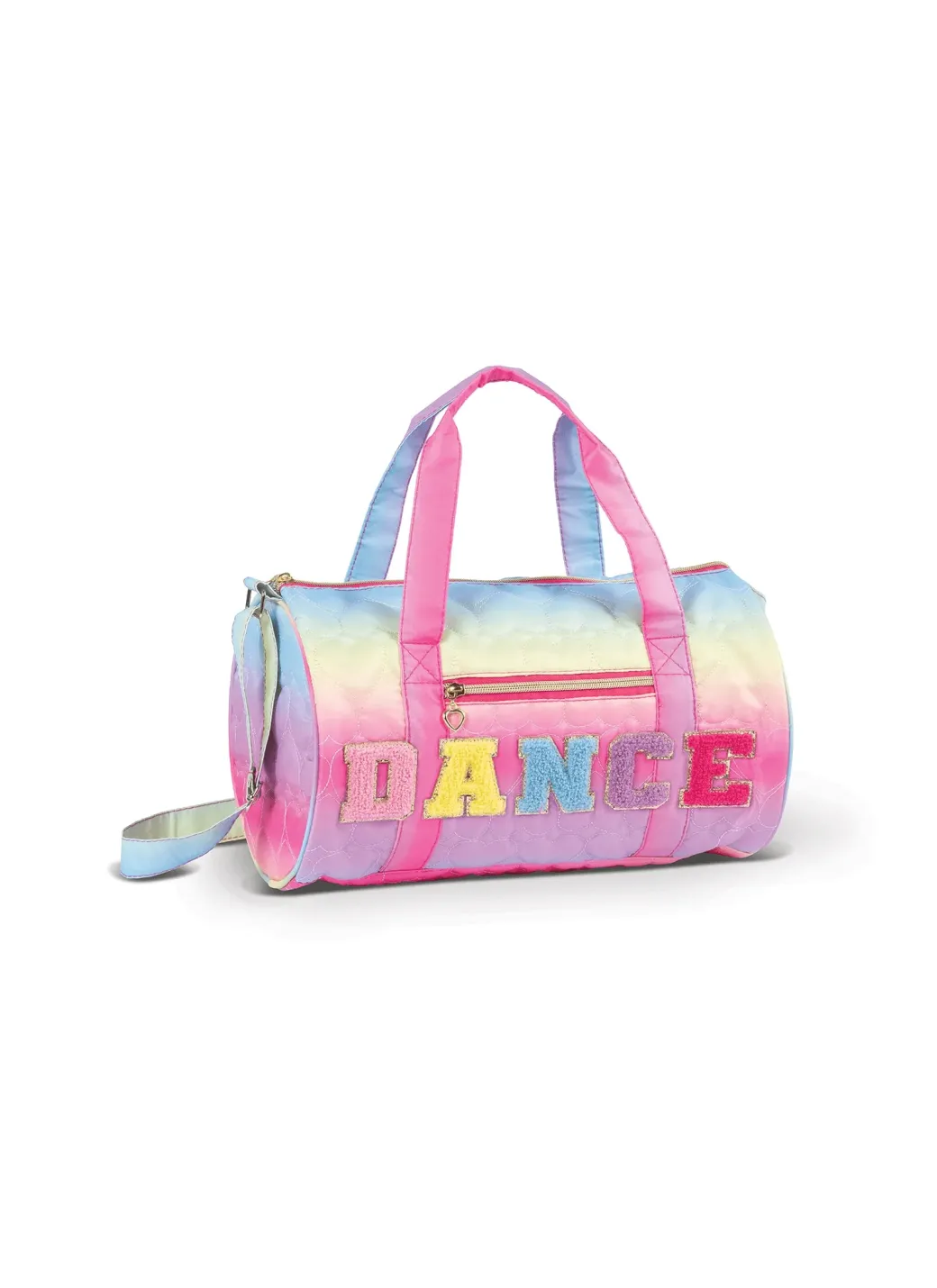Danznmotion Quilted Heart Rainbow Duffle Bag