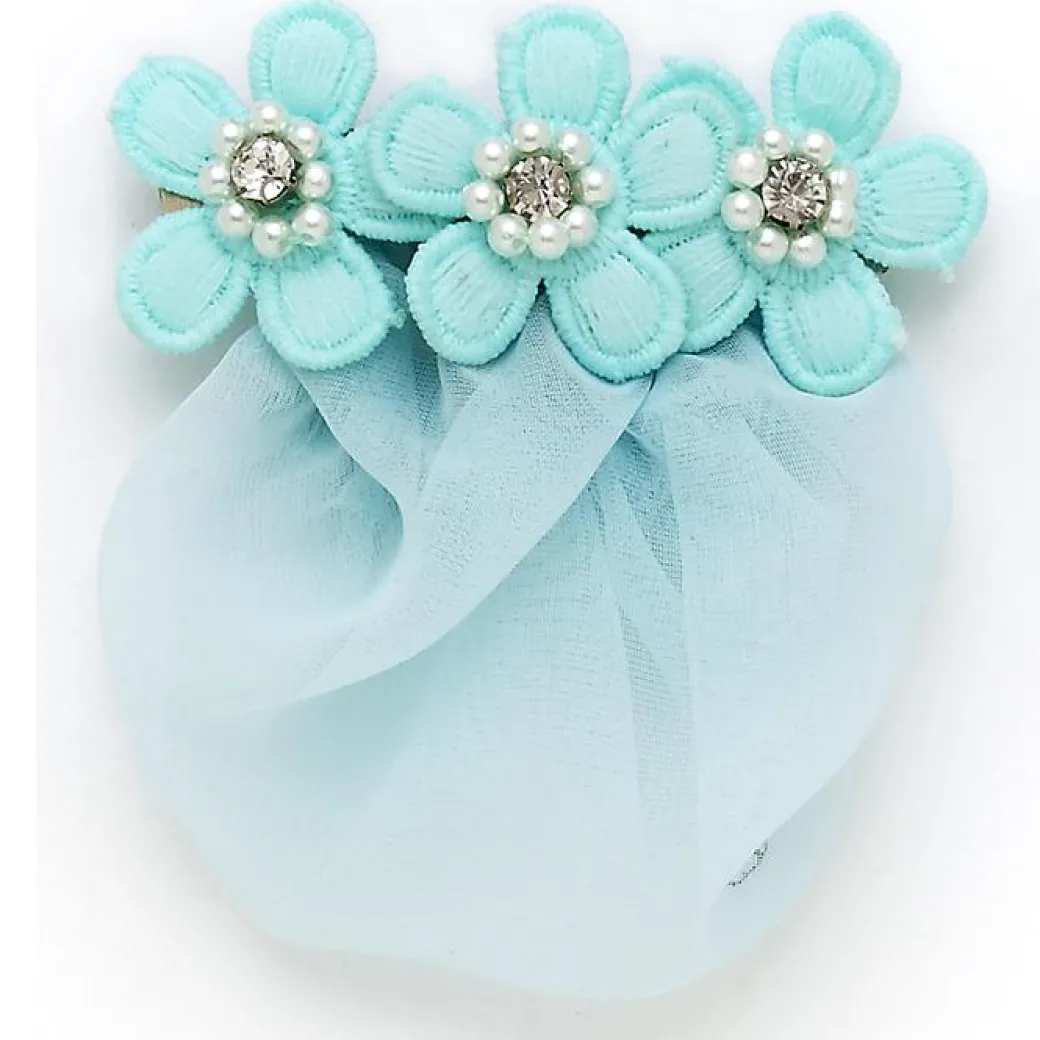 Dasha Flower and Stone Snood Aqua