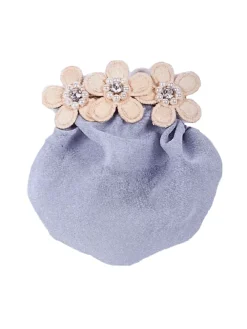 Dasha Flower and Stone Snood Pink and Grey