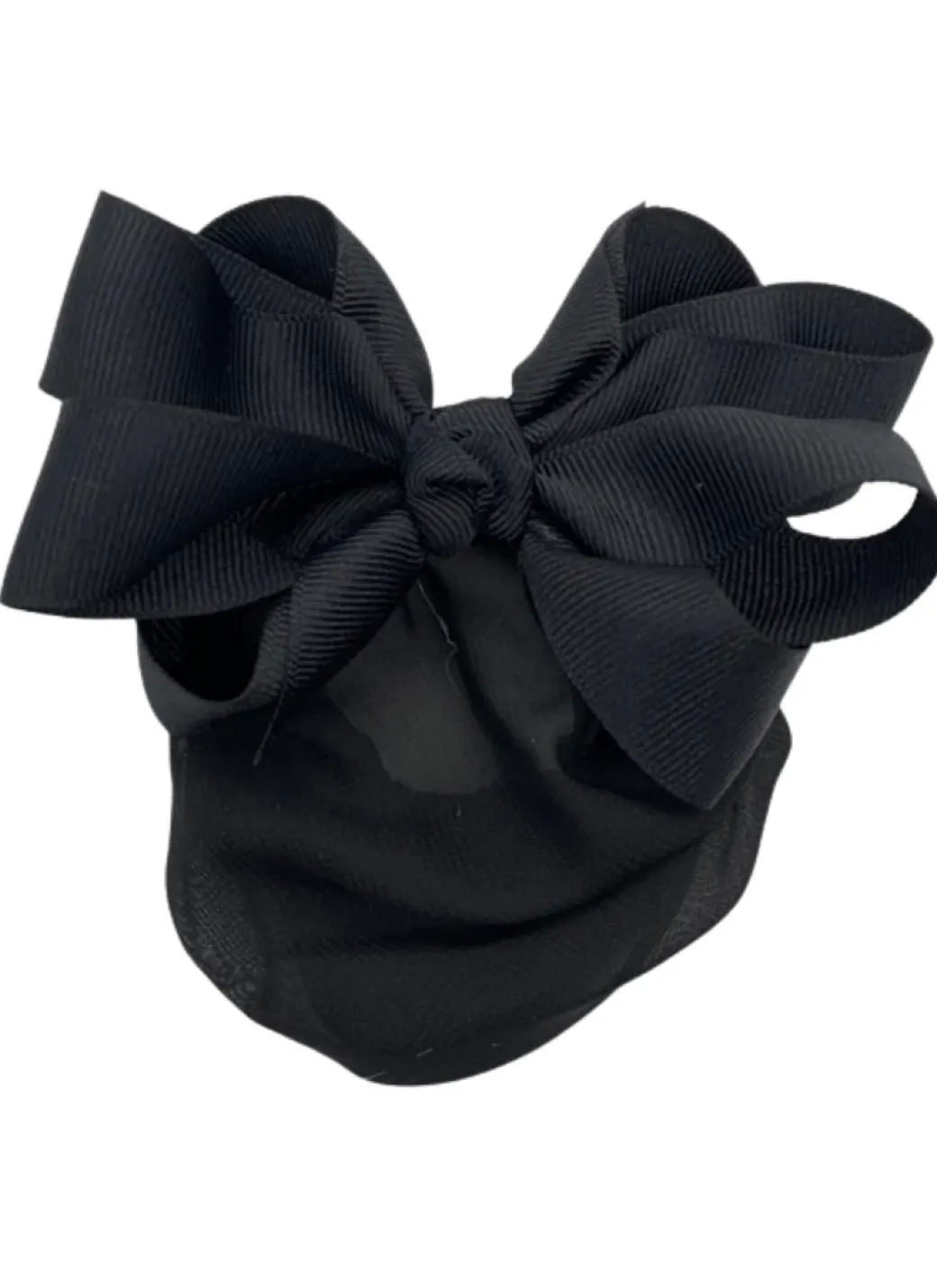Dasha Grosgrain Bow with Snood Black