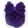 Dasha Rosette Bow with Snood Purple