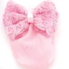 Dasha Rosette Bow with Snood Pink