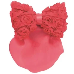 Dasha Rosette Bow with Snood Hot Pink