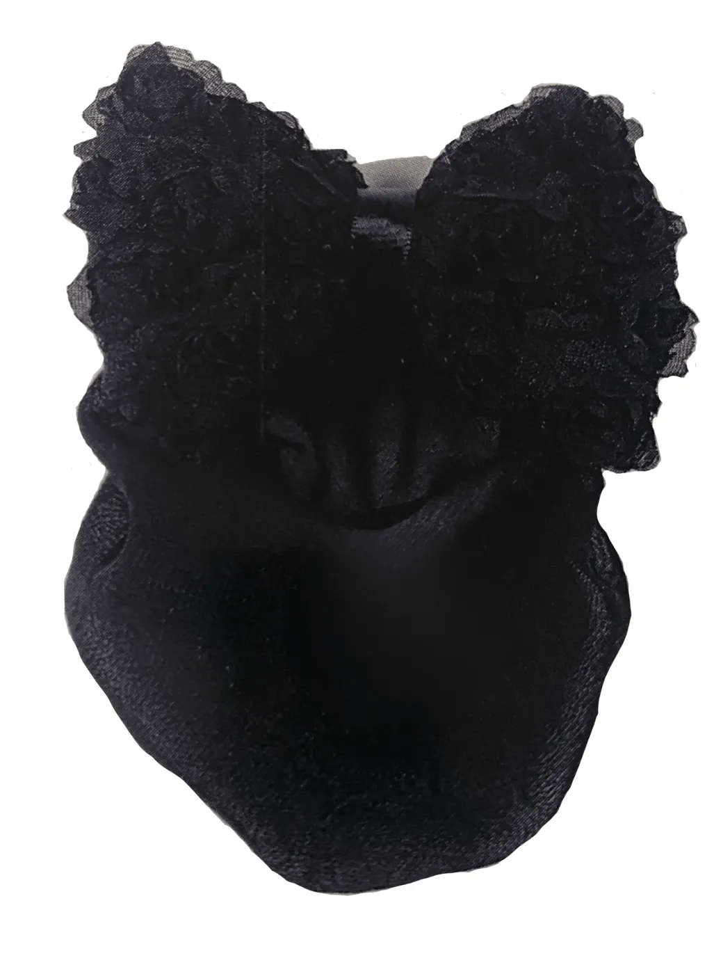 Dasha Rosette Bow with Snood Black