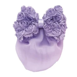 Dasha Rosette Bow with Snood Lilac
