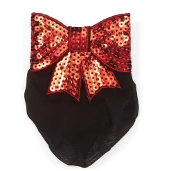 Dasha Sequin Bow with Snood Red