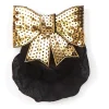 Dasha Sequin Bow with Snood Gold