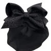 Dasha Sparkle Bow with Snood Black