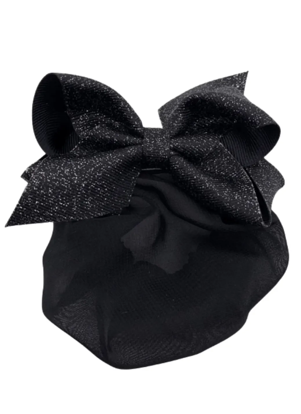 Dasha Sparkle Bow with Snood Black