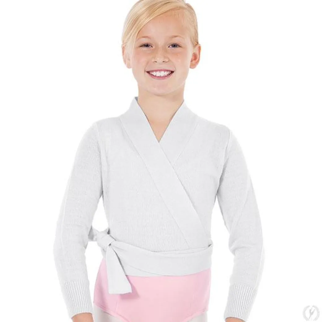 Eurotard Girls Soft Knit Wrap Ballet Sweater