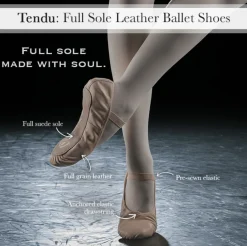 Eurotard Metallic Tendu Full Sole Leather Praise Slipper Adult