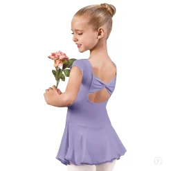 Eurotard Microfiber Bow Back Leotard with Attached Skirt Child