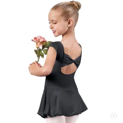 Eurotard Microfiber Bow Back Leotard with Attached Skirt Child