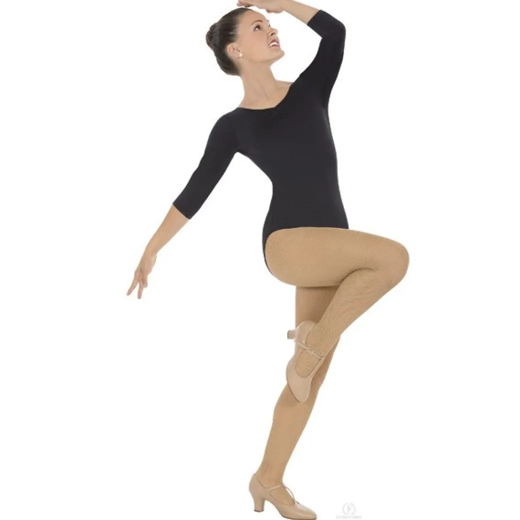 Eurotard Pinch Front & Back ¾ Length Sleeve Leotard in Tactel Microfiber Adult