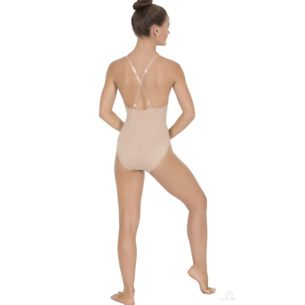Eurotard Professional Camisole Seamless Leotard with Clear and Matching Straps Adult
