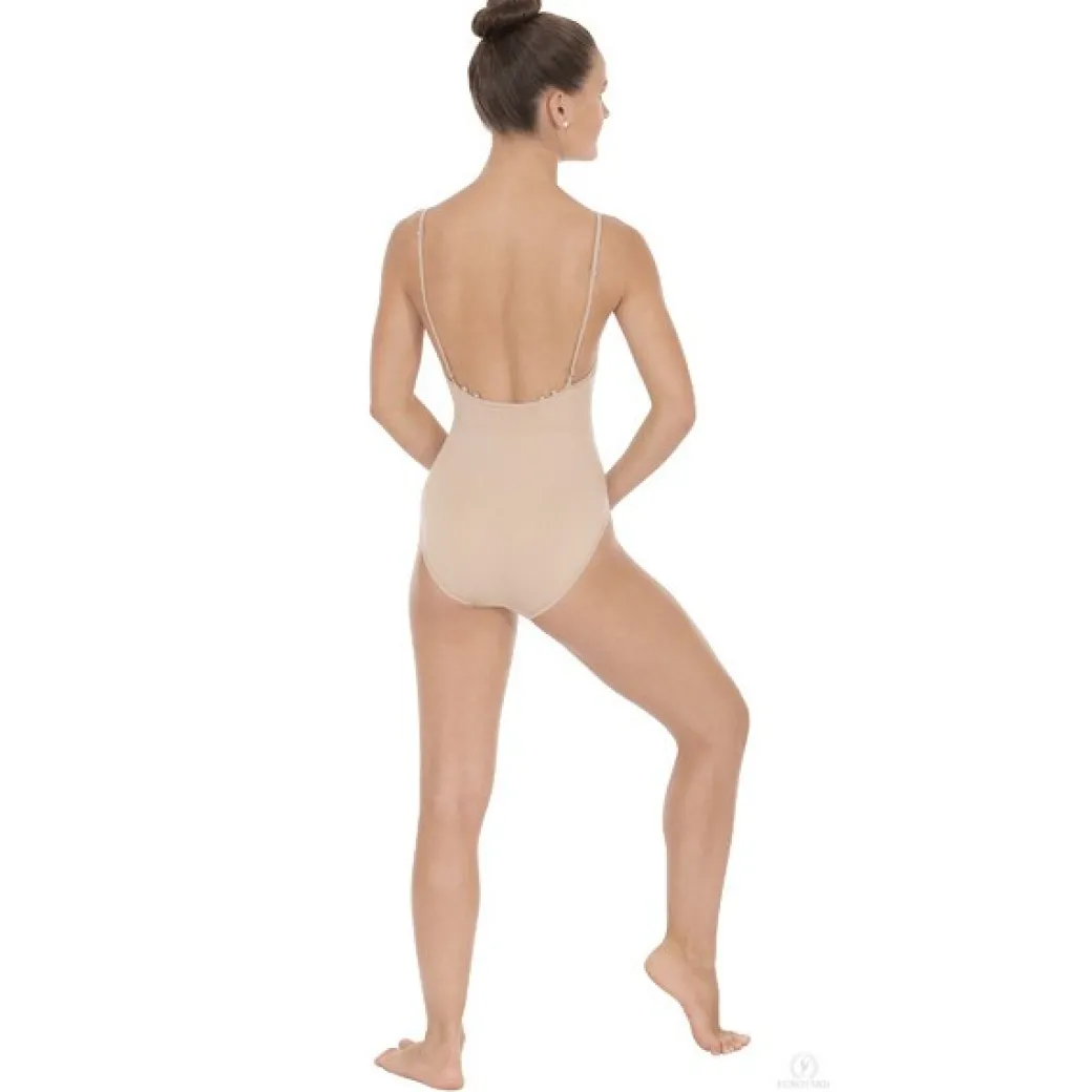 Eurotard Professional Camisole Seamless Leotard with Clear and Matching Straps Adult