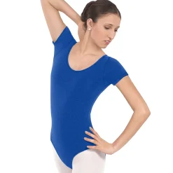 Eurotard Short Sleeve Cotton Leotard Adult