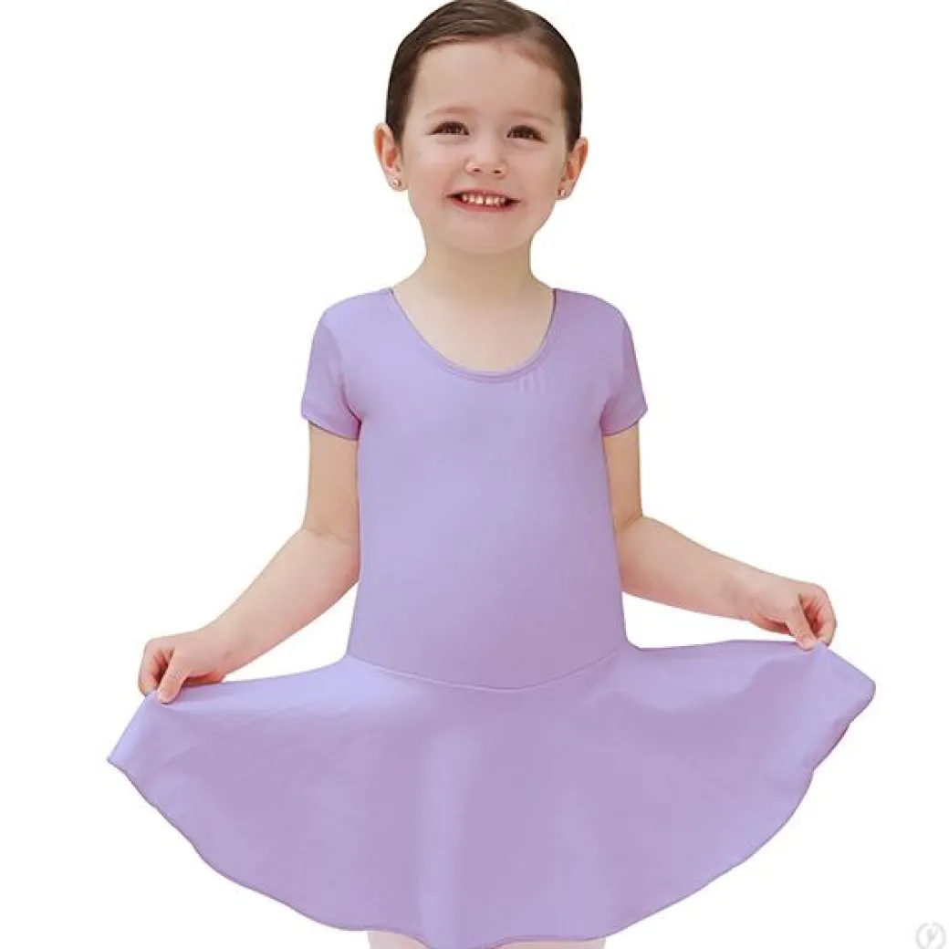 Eurotard Short Sleeve Dance Dress in Tactel Microfiber Child