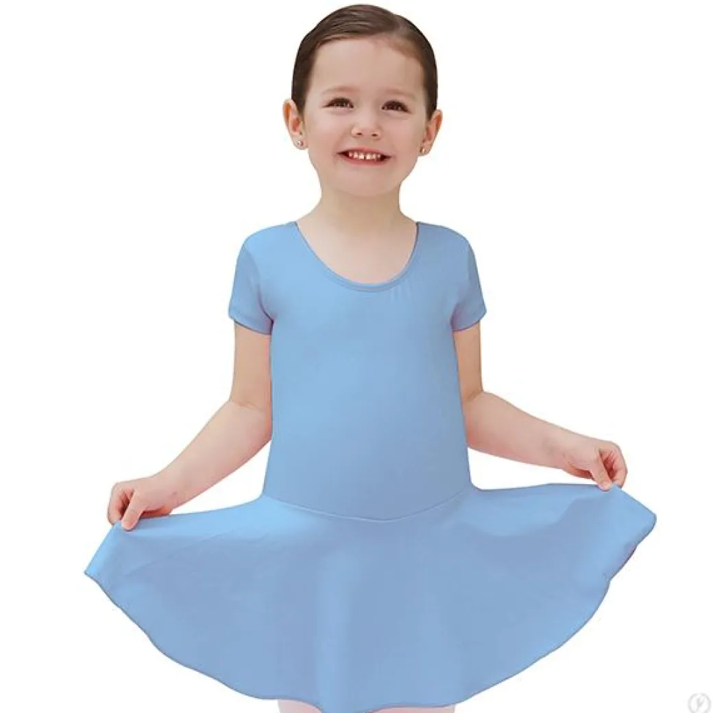 Eurotard Short Sleeve Dance Dress in Tactel Microfiber Child