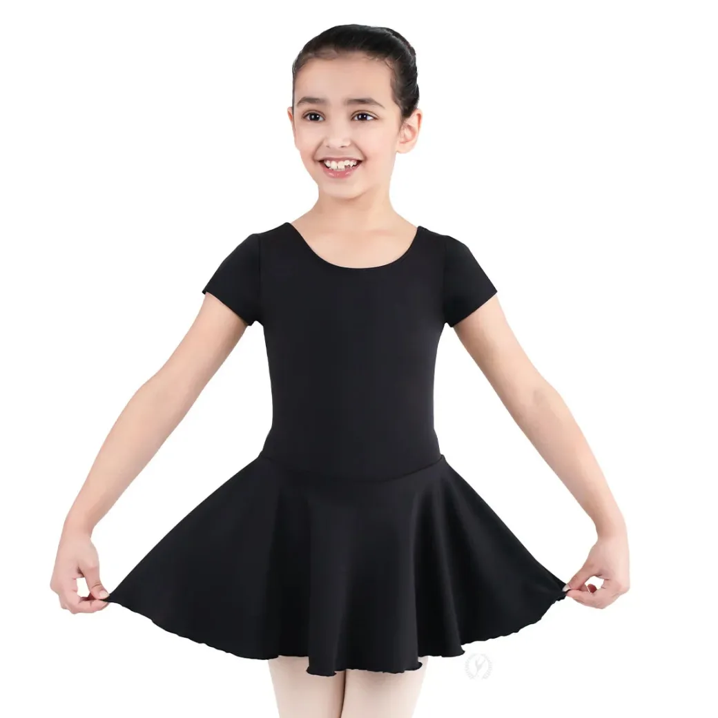 Eurotard Short Sleeve Dance Dress in Tactel Microfiber Child