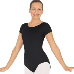 Eurotard Short Sleeve Leotard in Tactel Microfiber Adult