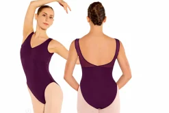 Eurotard Silhouette Mesh V Front Tank Leotard with Bra