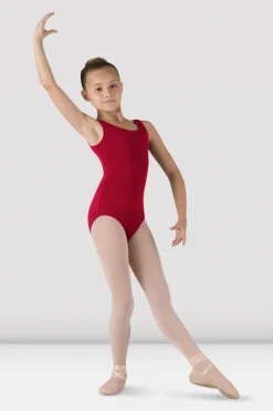 Girls Essential Crew Neck Tank Leotard