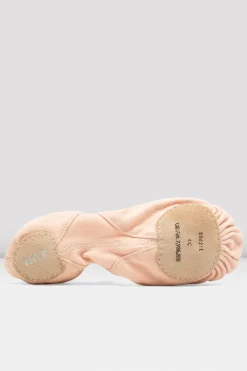 Girls Pro-Elastic Canvas Ballet Shoes