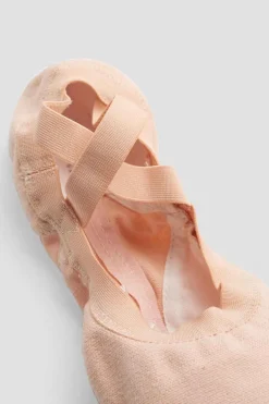 Girls Pro-Elastic Canvas Ballet Shoes