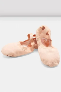 Girls Pro-Elastic Canvas Ballet Shoes
