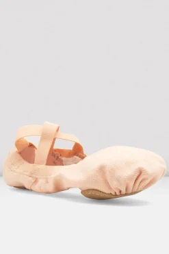 Girls Pro-Elastic Canvas Ballet Shoes